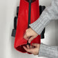 自動車部品会社と産業資材商社の端材を組み合わせたコラボトートバッグ（小）ジッパー付き